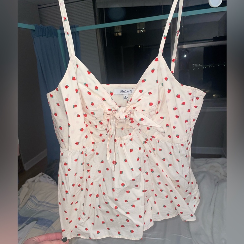 Madewell strawberry tank top
